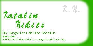 katalin nikits business card